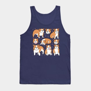 Cute Bulldog illustration Tank Top